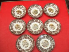 9 X ROYAL WORCESTER PALISSY SPIEL SERIE GROSSE FRÜHSTÜCKSGRÖSSE UNTERTASSEN 16 CM.