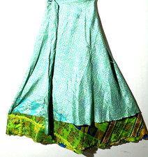 Unglaublich-Kunst Vintage Seide Sari Magic Wickelrock Wende Hippie Sarong