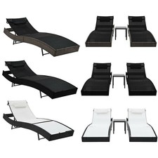 Rattan Sonnenliege Set