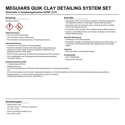 Meguiars quik clay - meguiars, detailing