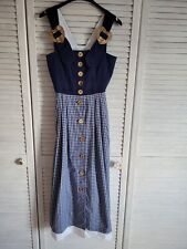 Dirndl Wenger Austria Gr. 36 blau weiß kariert - neuwertig
