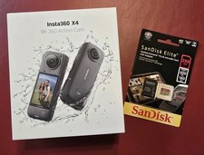 Insta360 X4 Kamera + Extra-Akku (ungenutzt) + 256GB SD-Card (neu) + Kaufbelege