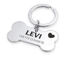 FELLSOCKE Hundemarke Knochen