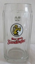 alter Maßkrug 1L Glaskrug  Zirndorf Das gute Zirndorfer