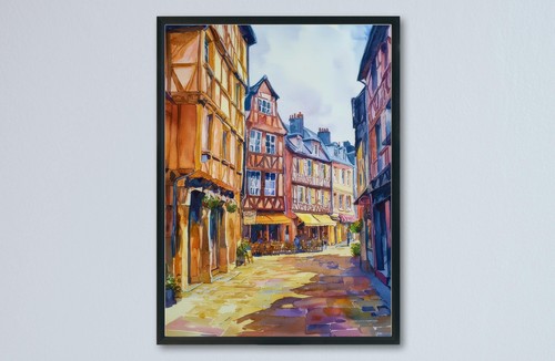 Rennes aquarell poster - poster,