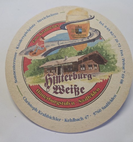 Bierdeckel hinterburg weisse - bierdeckel,