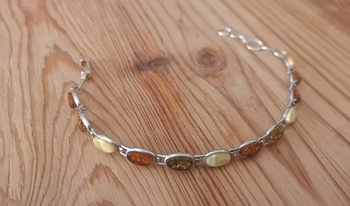 Bernstein armband aus 925er - aus,