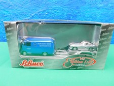D09 Schuco 1:87 H0 25079 MB Rennservice Set L319 mit Anhänger + 300SL OVP TOP