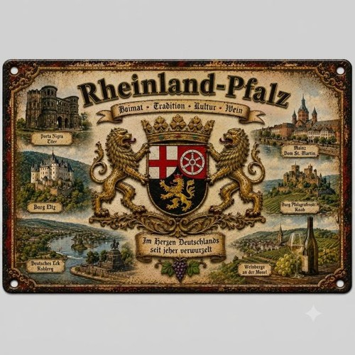 Blechschild rheinland pfalz - blechschild,