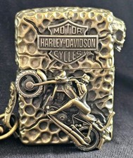 Harley Davidson Motorcycles Evil Lady Route 66 Skull zippo Feuerzeug, neu 