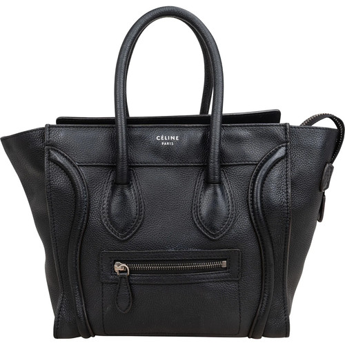 Céline black grained - grained, leather