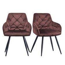 2er Set Esszimmerstuhl Samt