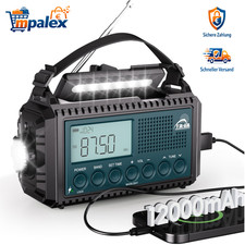 Kurbelradio mit 12000mah akku - kurbelradio,