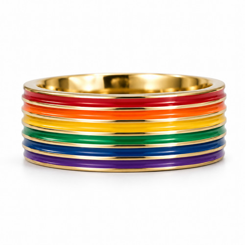 Ring gold silber regenbogen - ring,