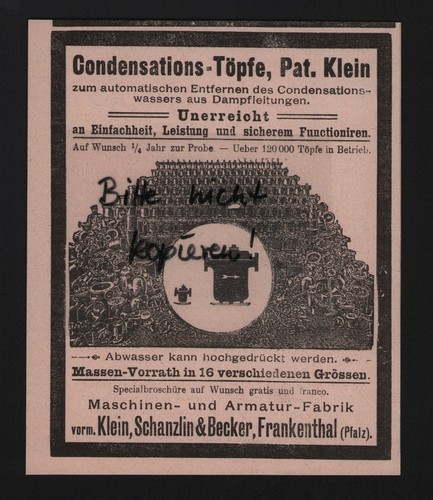 Frankenthal werbung 1895 - frankenthal,,