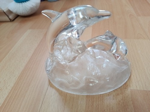 Glas delphine dekoration figur - glas,