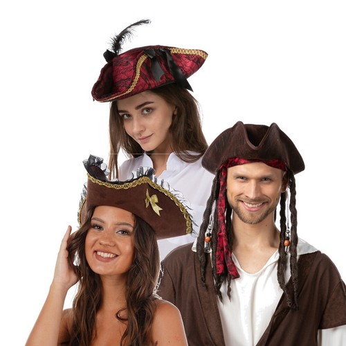 Deluxe piratenhut kostüm - piratenhut,