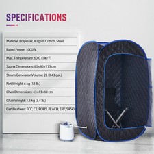 2L Mobile Dampfsauna Set