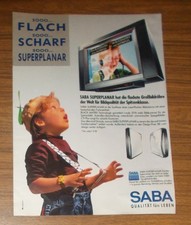 Seltene Werbung vintage SABA T 7280 VT SUPERPLANAR Farbfernseher #3 1988