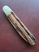 Vintage Robi Klass Taschenmesser Jagdmesser Solingen Hirschhorn Griffschalen 