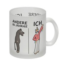 Witziger Glas Tasse für den