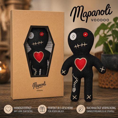 Mapanoli voodoo puppe schwarz - puppe,