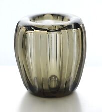 Rauchglas Vase dickwandig mit