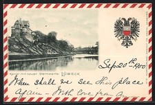Ansichtskarte Lübeck, Kanal