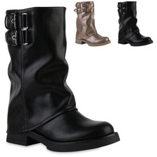 Damen Bikerstiefel Stiefel