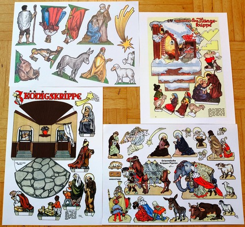 Papierkrippe - 4x,