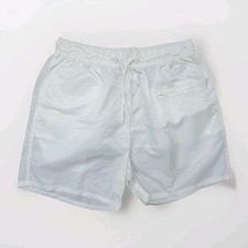 COLLUSION NEU Glanz Nylon Shorts L weiß Sporthose Vintage Freizeitshorts Gym