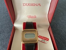 🇩🇪 Wertanlage Vintage Dugena LCD Armband Uhr Continental Edition Full Set 1982