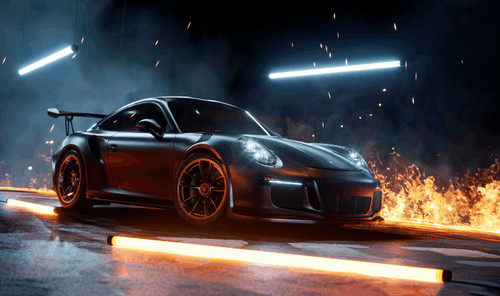 Porsche sportwagen wandkunst - porsche,