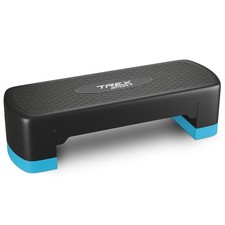 Steppbrett 3 Stufen Fitness Aerobic Stepper rutschfest Stepboard blau TREX SPORT