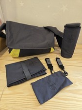 Super schöne Wickeltasche  Lässig in grau Inkl Wickelunterlage,Falschenwärmer