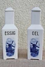 alte Gewürzflaschen Delfter Stil Thomsberger & Hermann Colditz ca. 1910