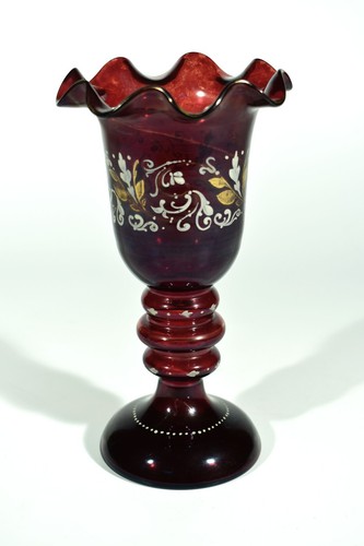 Spät biedermeier glas - glas, vase