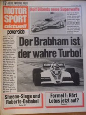 MOTOR SPORT aktuell 17 - 1981 Argentinien-GP Nelson Piquer Brabham Rolf Biland