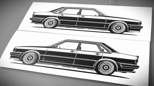 Audi gte sticker - b2,