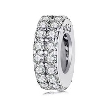 Charm Stopper Ring Stopper 925 Silber Steinchen - Anhänger für Armband