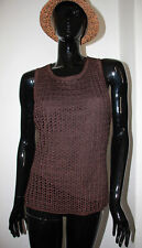 Tolles NICOWA Sommer-Häkel-Oberteil braun/glitzer Gr. 40