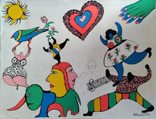 Niki de Saint Phalle,  Farblithographie "Je t’aime”, 1971