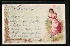 Lithographie Dame im