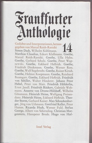 Frankfurter anthologie - frankfurter,