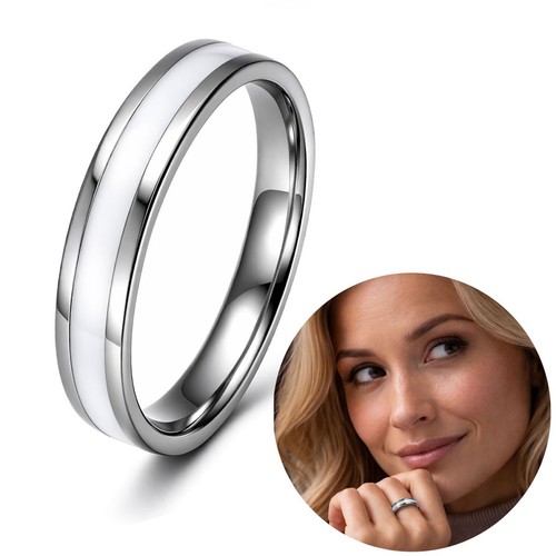 Eleganter edelstahl bandring - eleganter,