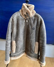 Philipp Plein, Shearling Jacke, Braun Antik, Gr L, Neu