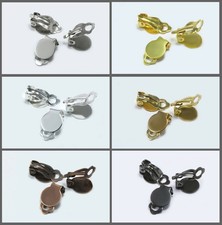 INWARIA Ohrclips Rohlinge Ohrklemme 10 Stück/5 Paar Ohrclips Ohrhaken, S18