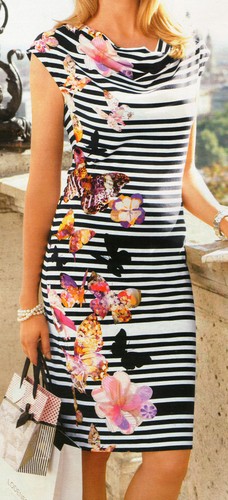 Kleid blumen schmetterling - kleid,