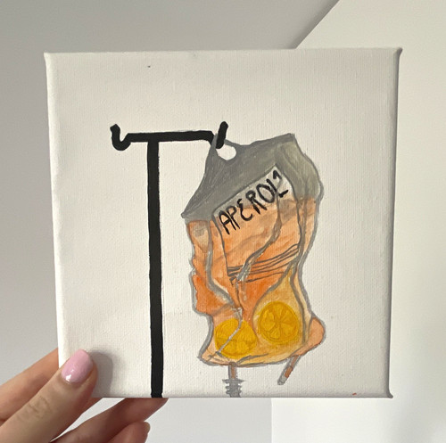Aperol gemälde auf leinwand - auf,