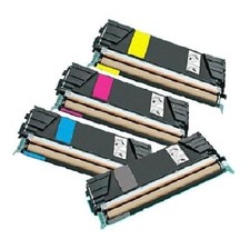 4 x Toner f. Lexmark X734de X736de X738de / C734A1KG C734A1CG C734A1MG -C734A1YG